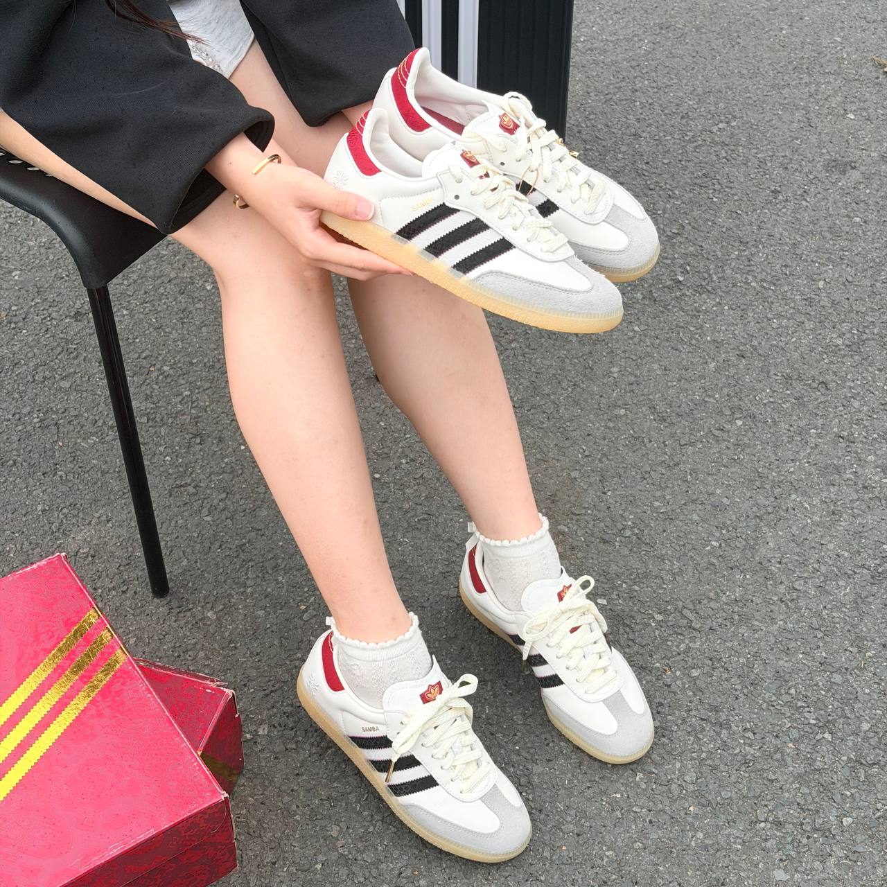Giày ADIDAS SAMBA OG 'White' [JR8083]