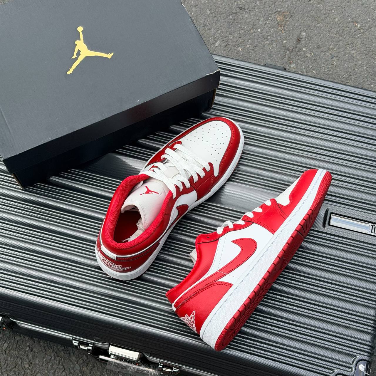 Giày Nike Jordan 1 Low Gym Red White ** [553558 611]