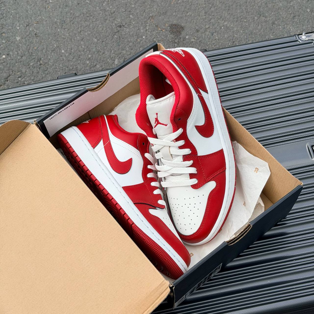 Giày Nike Jordan 1 Low Gym Red White ** [553558 611]