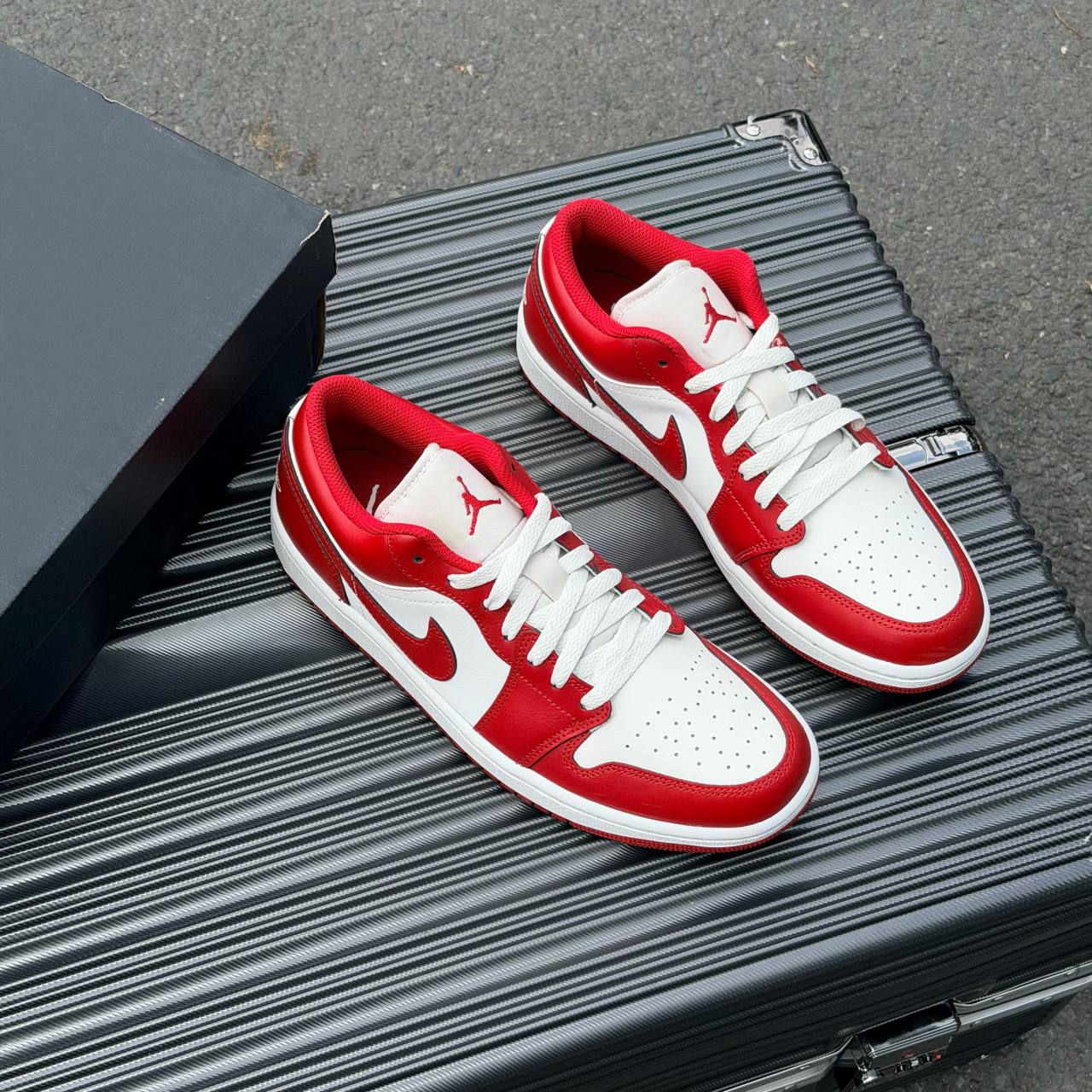 Giày Nike Jordan 1 Low Gym Red White ** [553558 611]