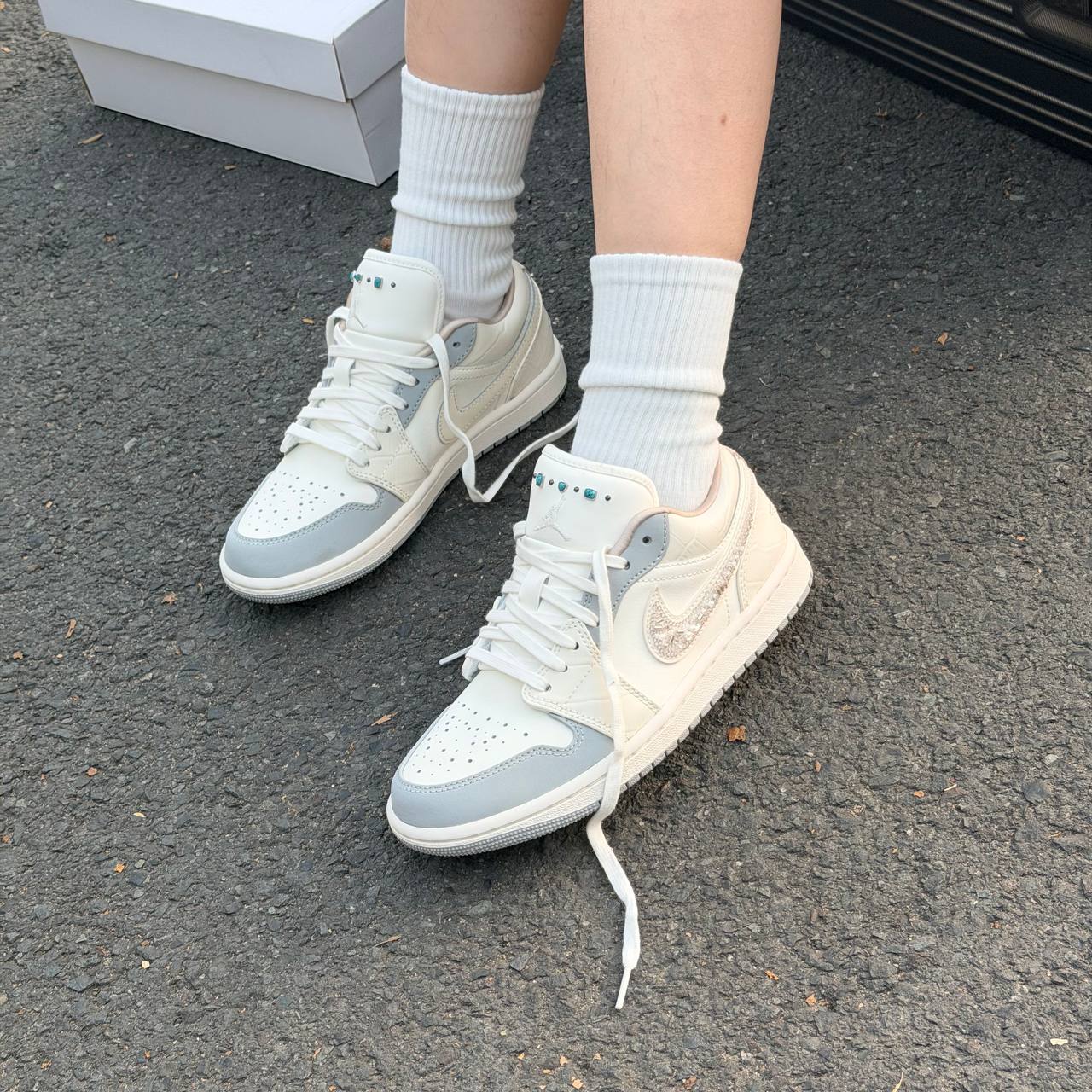 Giày Nike Air Jordan 1 Low 'Sail Soft Pearl' [IH7323 100]