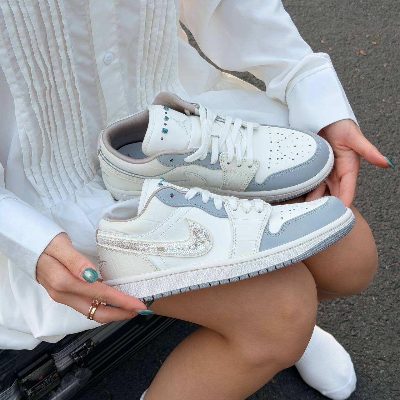 Giày Nike Air Jordan 1 Low 'Sail Soft Pearl' [IH7323 100]