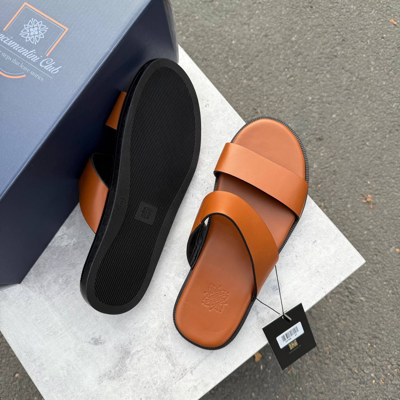 Dép Francis Mantini Double Strap Slippers ''Cigarette'