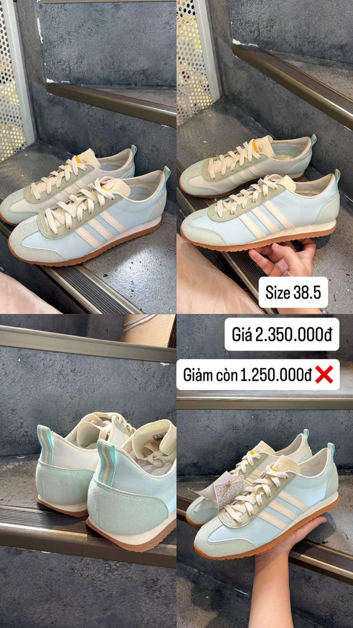 Giày Thể Thao Nữ Adidas VS JOG 2.0 White Blue JI2434