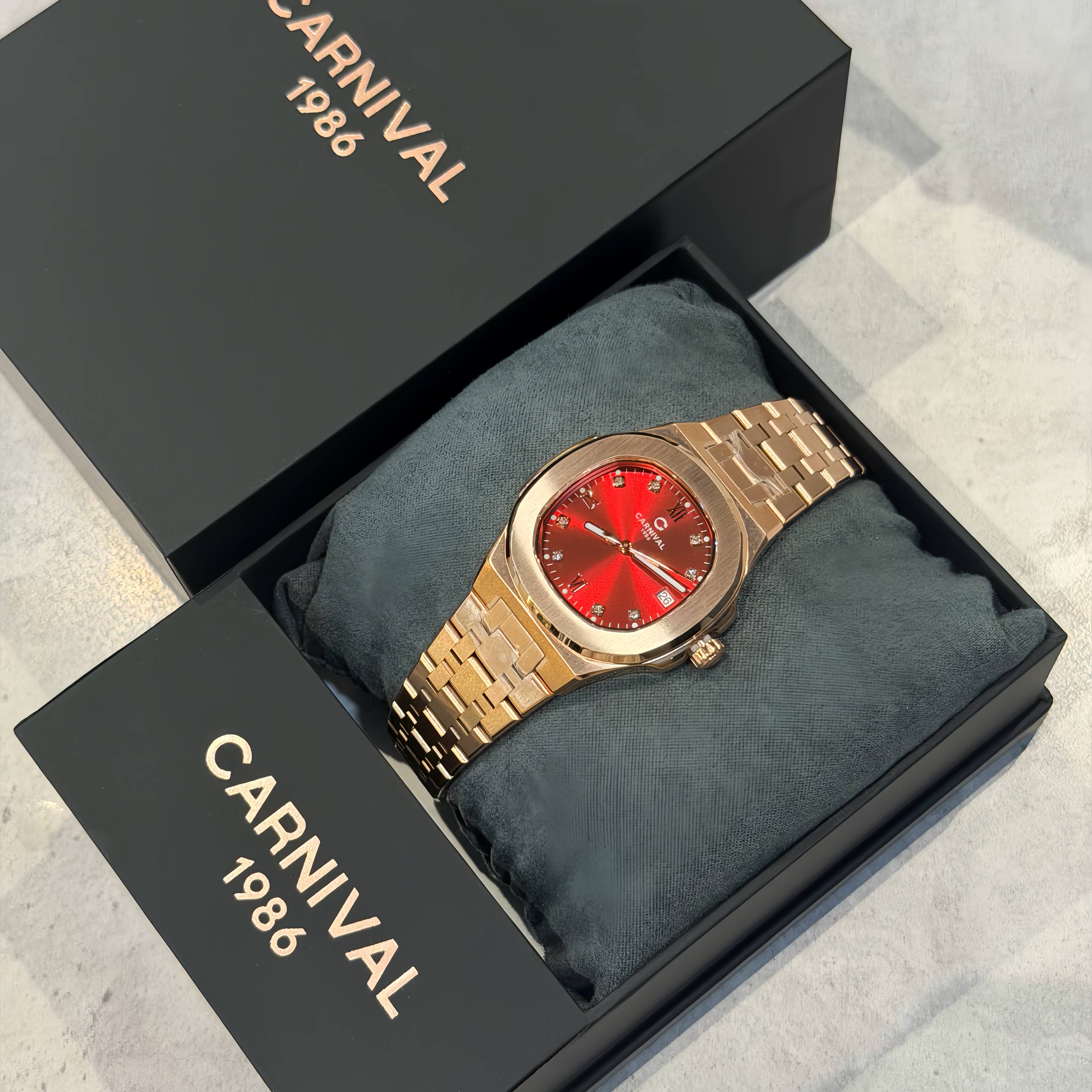 Đồng Hồ Carnival 8160L Mặt Kính Sapphire - Size 34mm