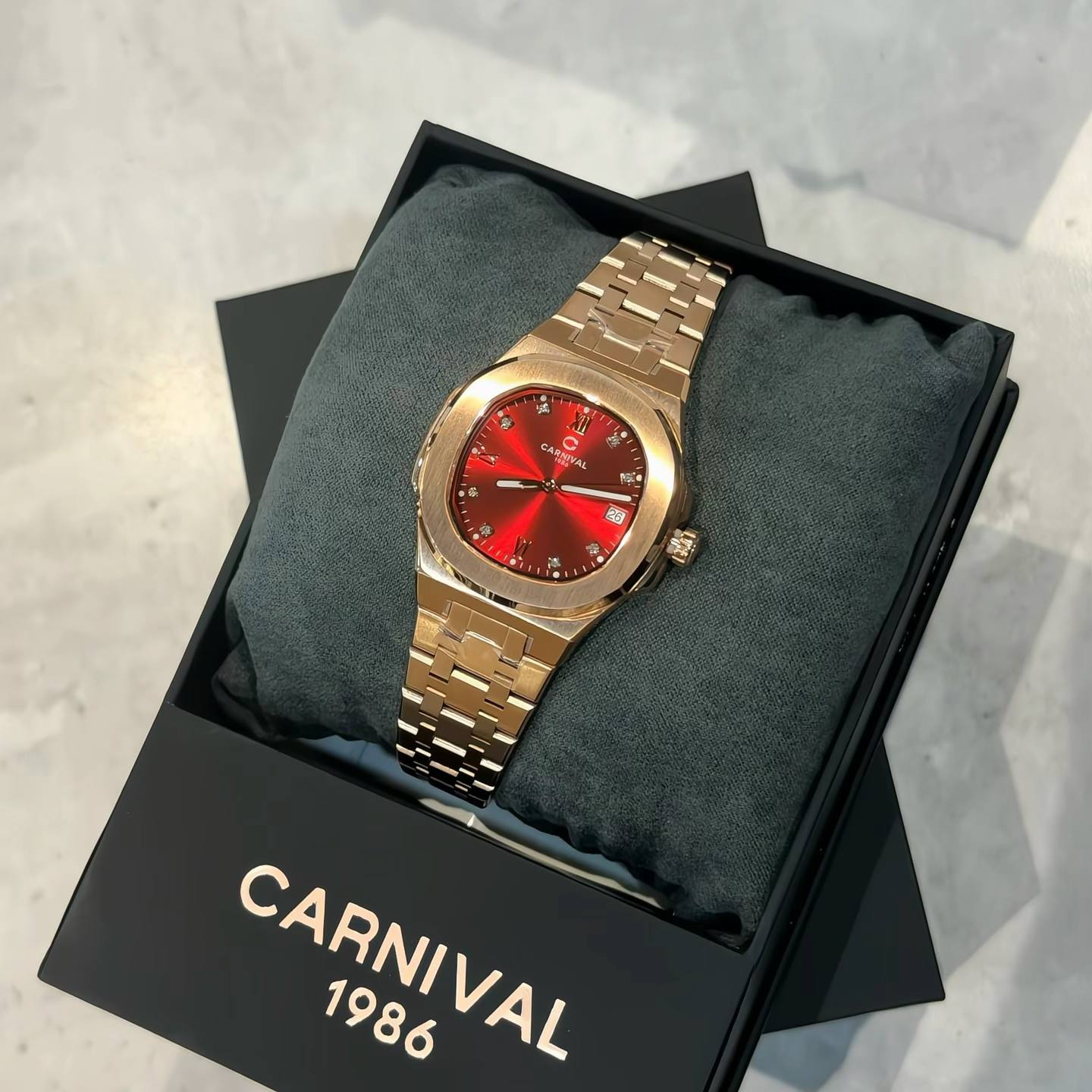 Đồng Hồ Carnival 8160L Mặt Kính Sapphire - Size 34mm