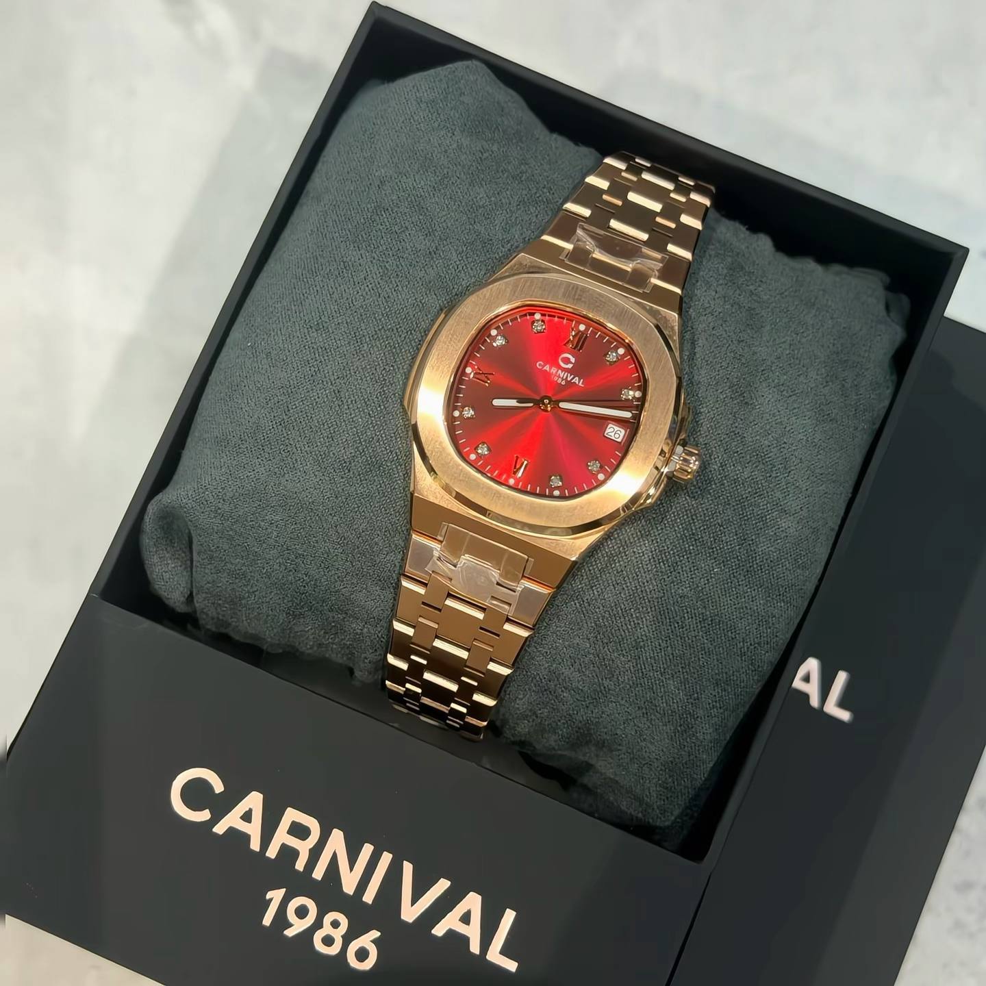 Đồng Hồ Carnival 8160L Mặt Kính Sapphire - Size 34mm