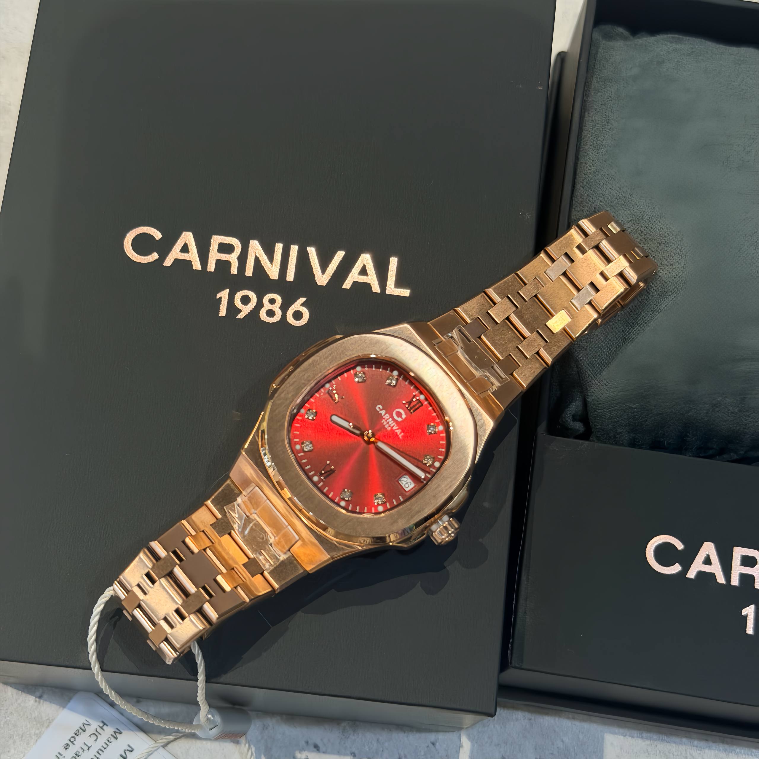 Đồng Hồ Carnival 8160L Mặt Kính Sapphire - Size 34mm