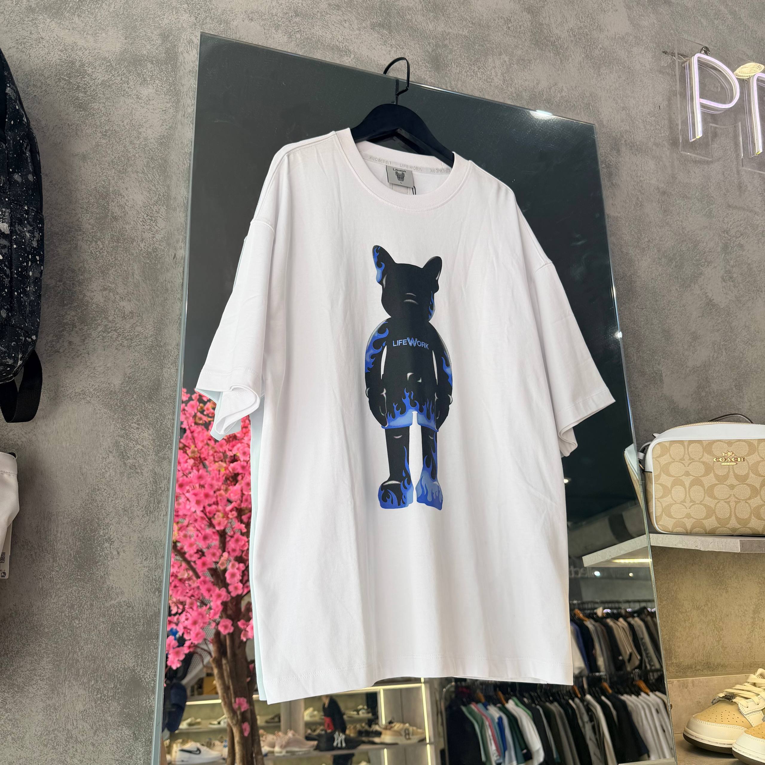 Áo Thun Life Work Big Logo White [lw232ts418]