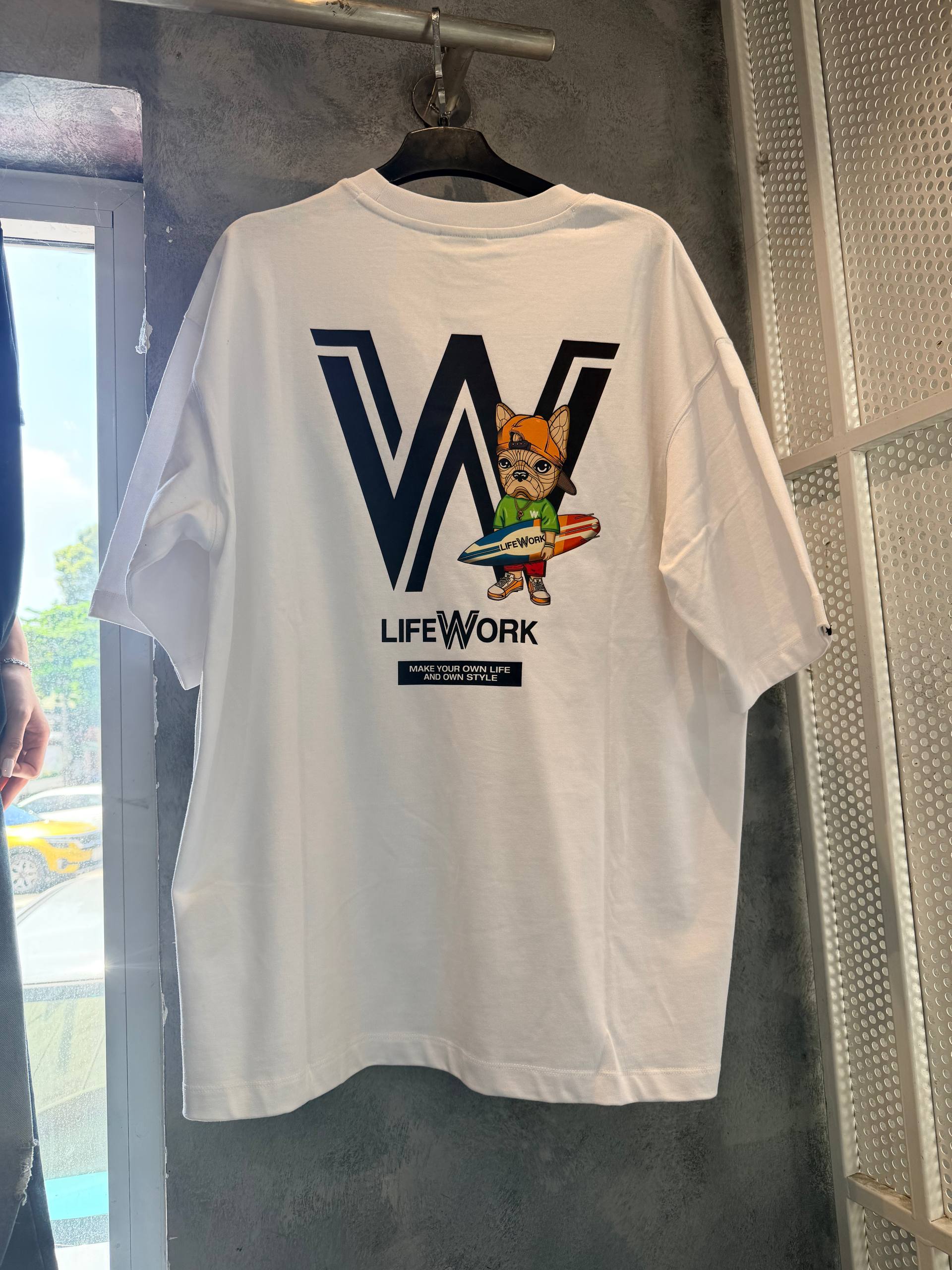 Áo Thun Life Work Leopard Hipdog White [LW212TS216]