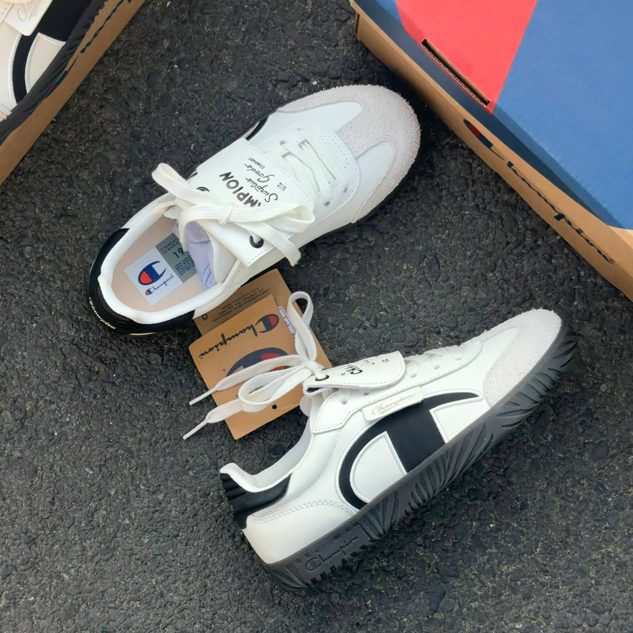 Giày Champion Essentials Champ T-Trainer ' Cream/Black