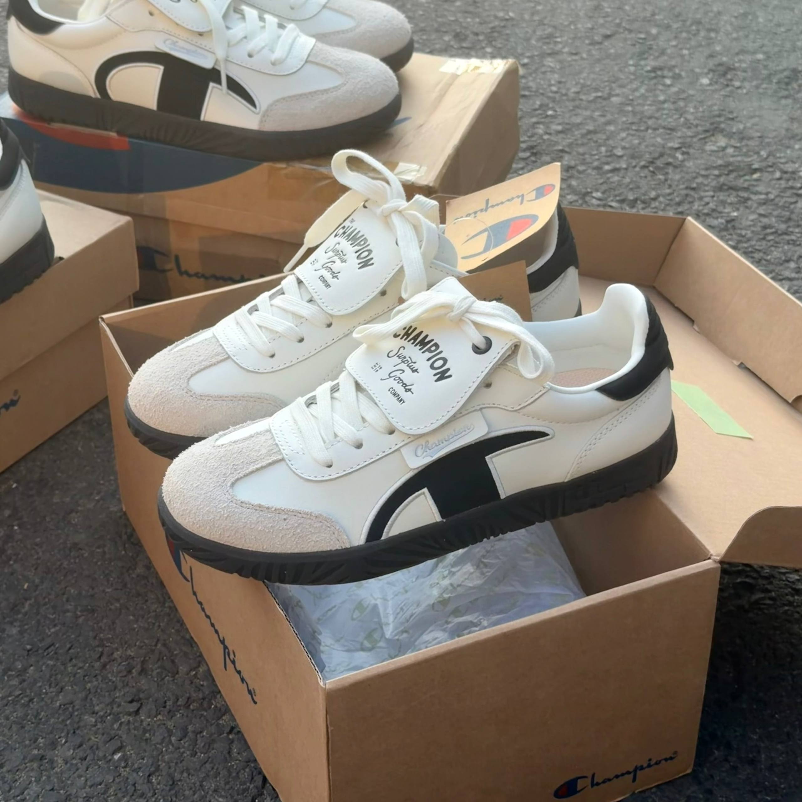 Giày Champion Essentials Champ T-Trainer ' Cream/Black