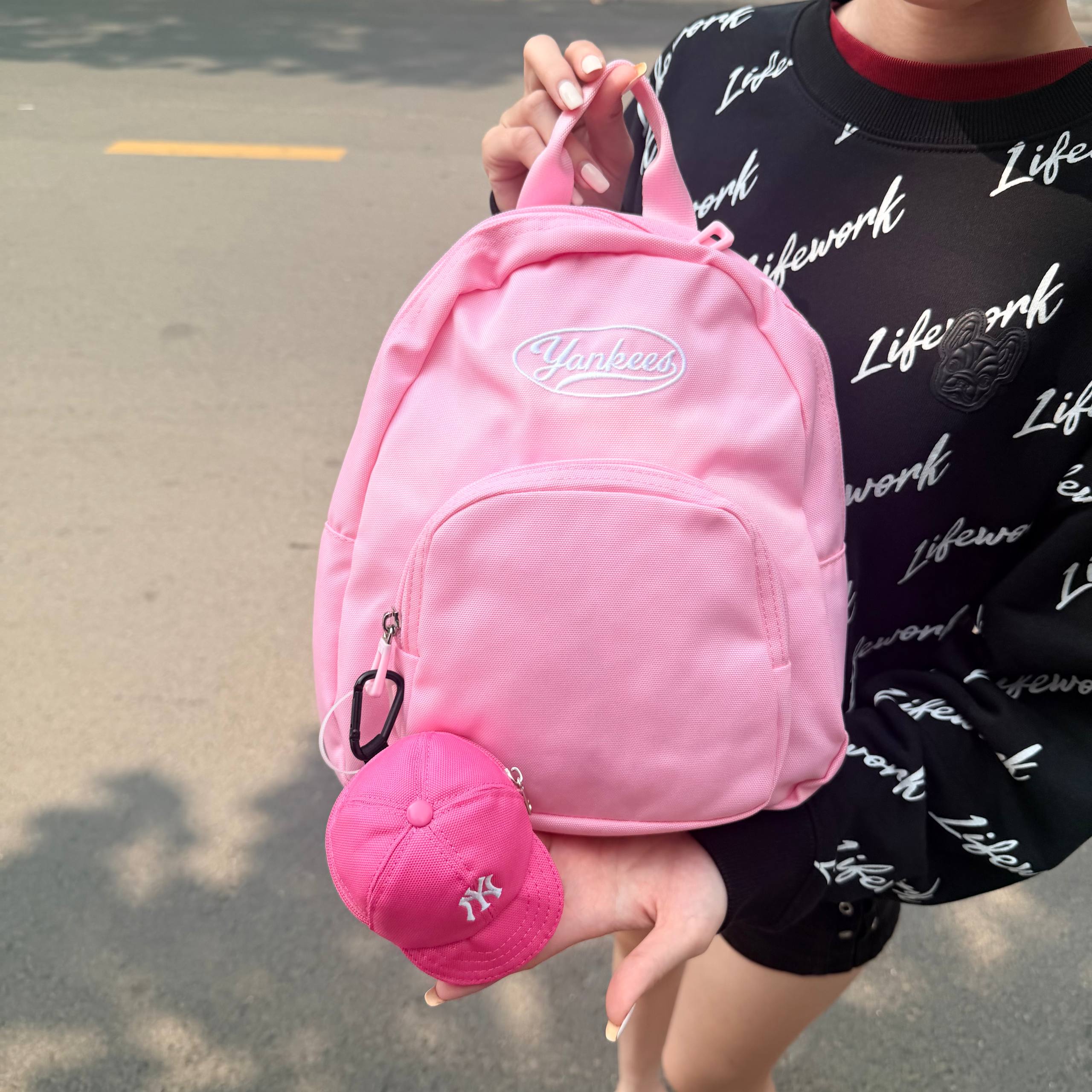 Balo MLB Rookie Mini Backpack New York Yankees Pink