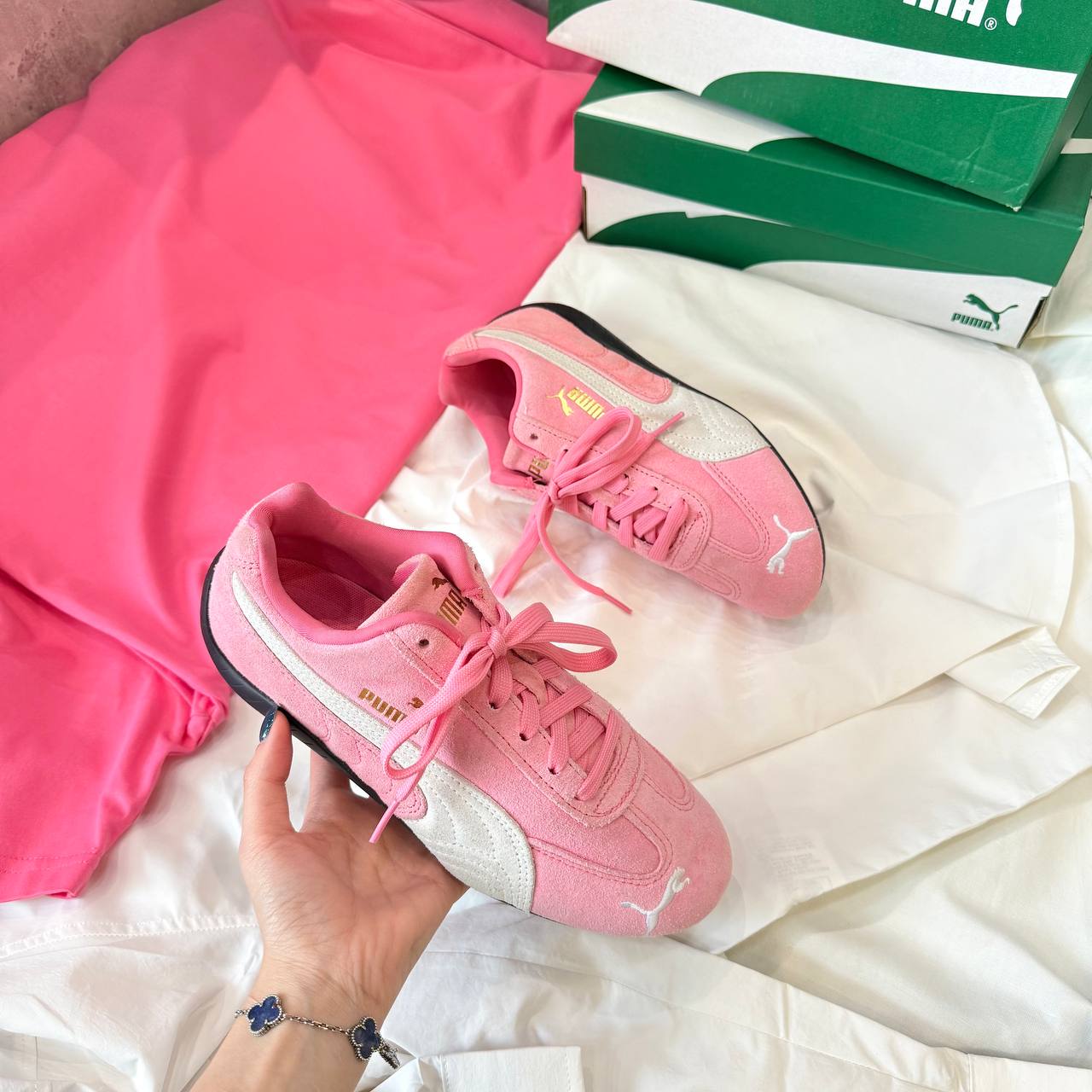 Giày Puma Speedcat OG ''Pink White'' [401698 05]
