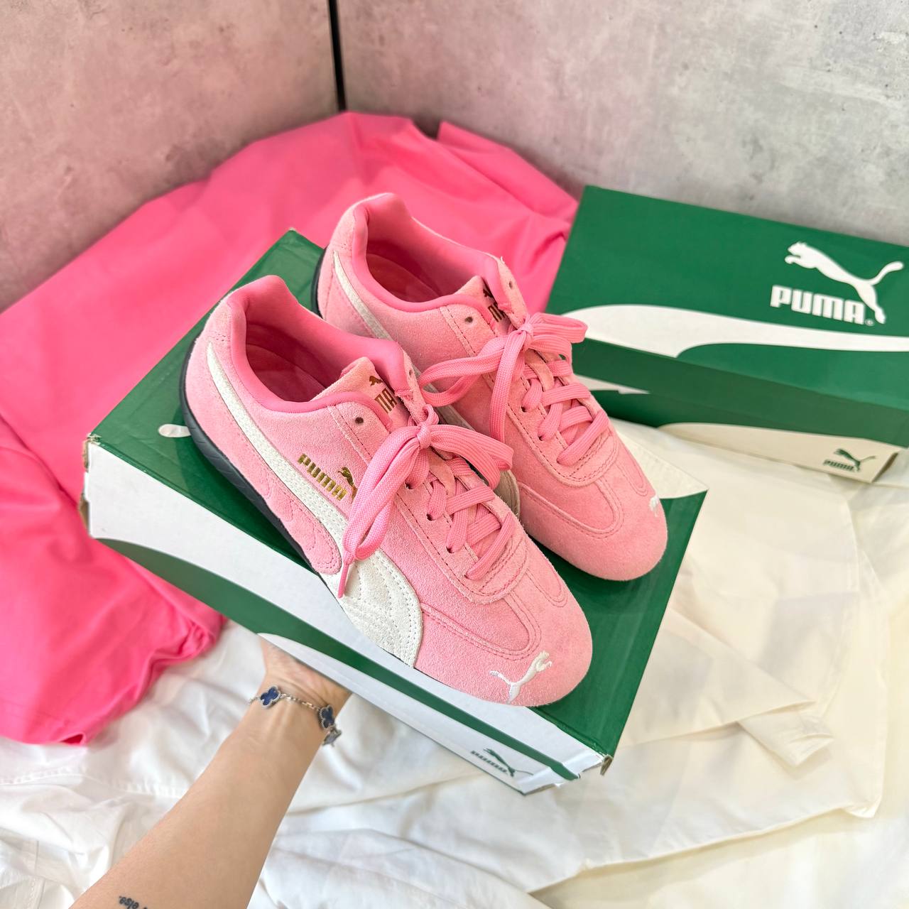 Giày Puma Speedcat OG ''Pink White'' [401698 05]