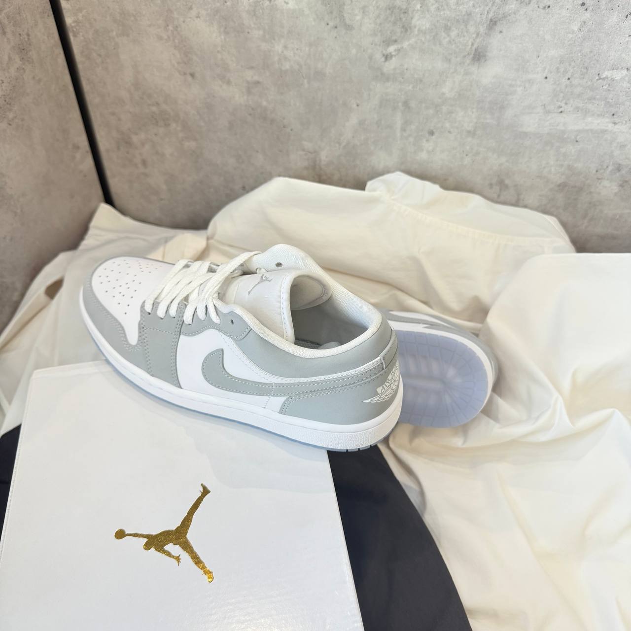 Giày Nike Air Jordan 1 Low White/Grey **[O] [DC0774 105]