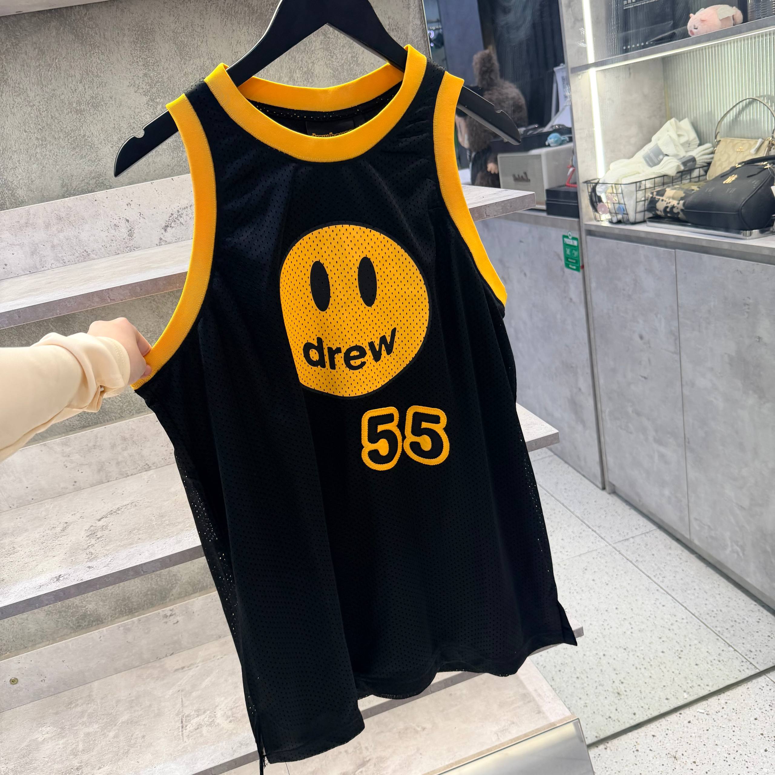 ÁO THUN TANK TOP DREW House Mesh Mascot Basketball Jersey 'Black' [ DH-M4163-MCBK ]