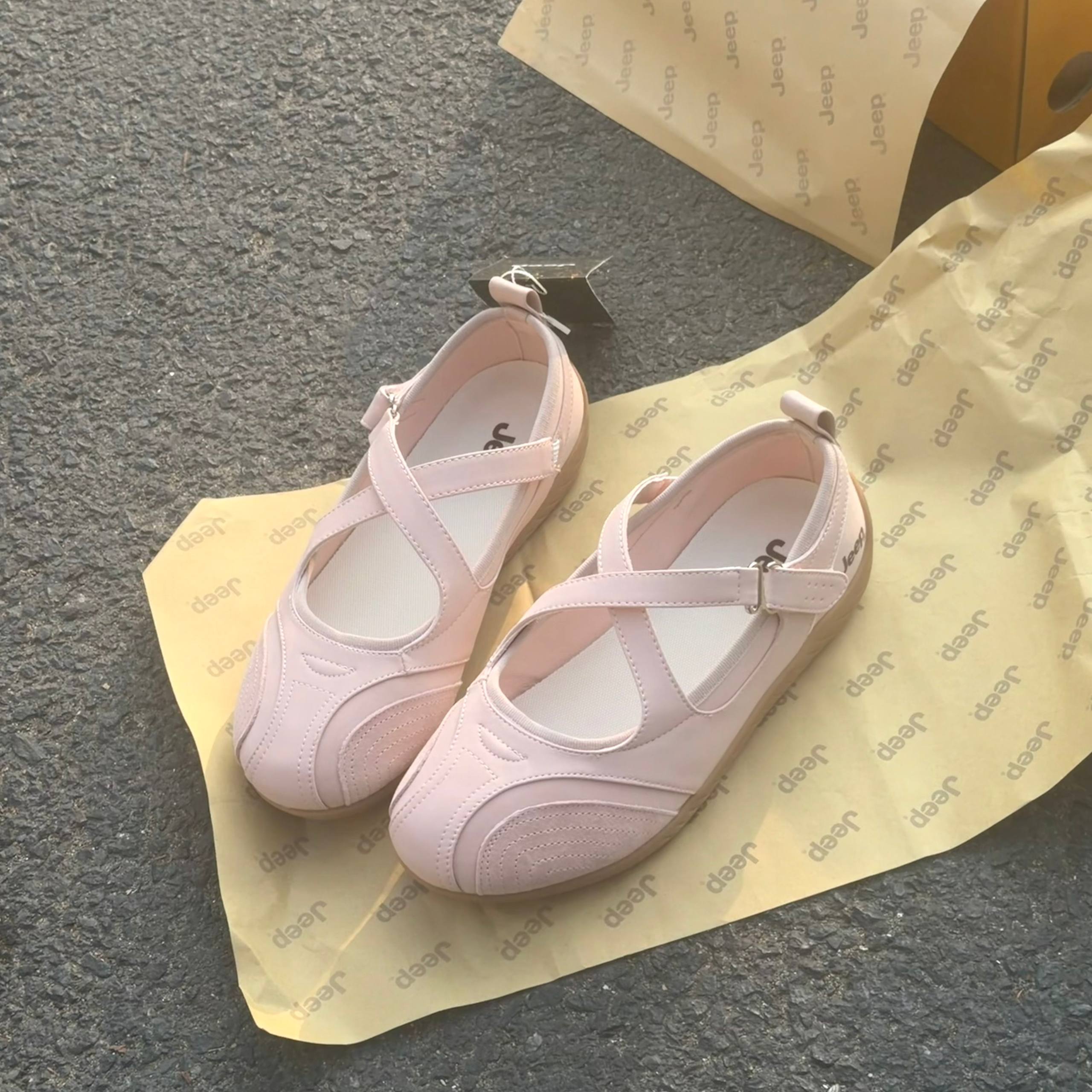 Giày Jeep Vintage Mary Jane Toe Ballet Pink P661W13310
