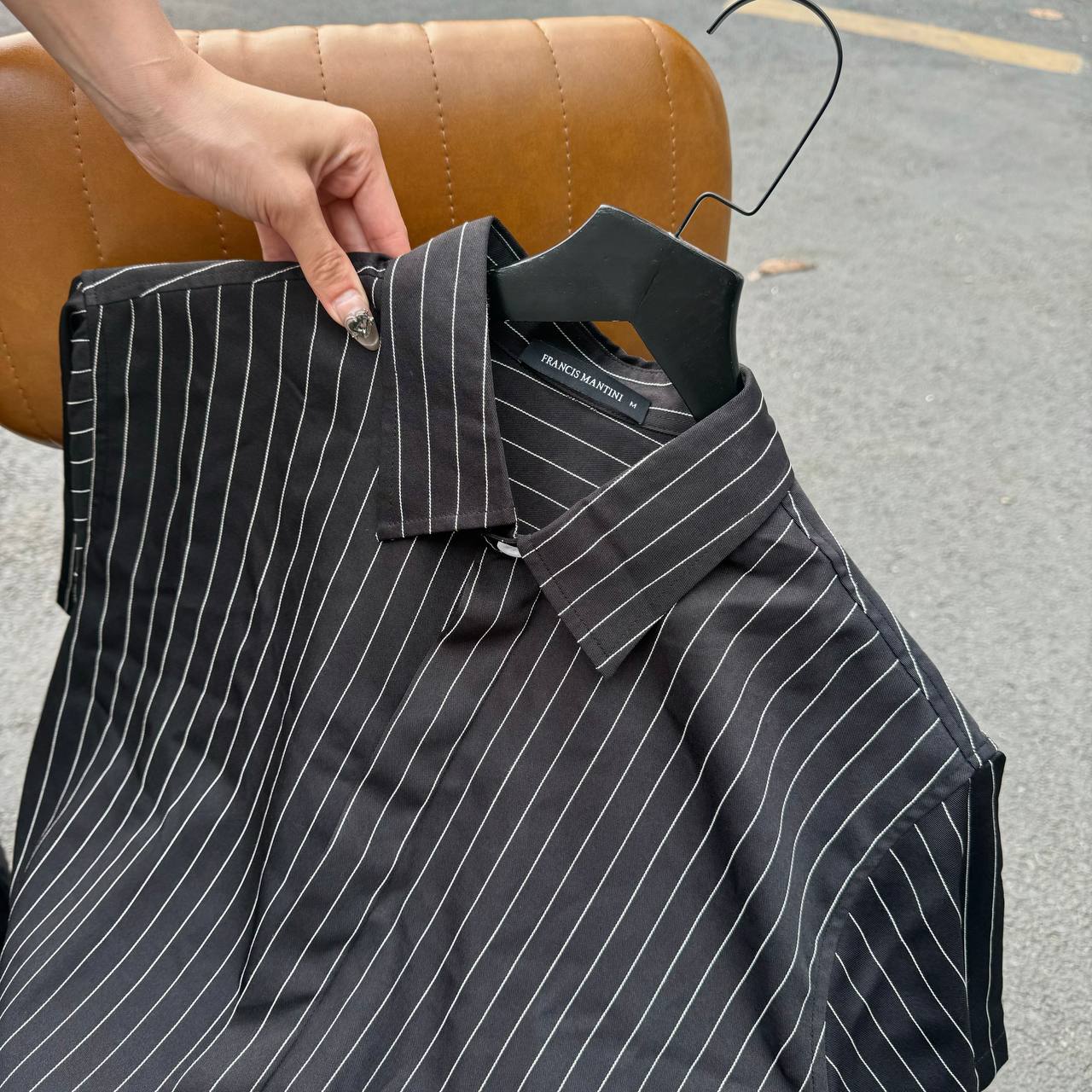 Áo Sơ Mi Francis Mantini Short Sleeve 'Black'