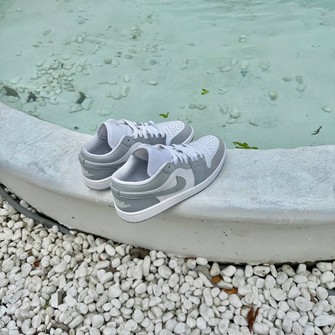 Giày Nike Air Jordan 1 Low White/Grey **[O] [DC0774 105]