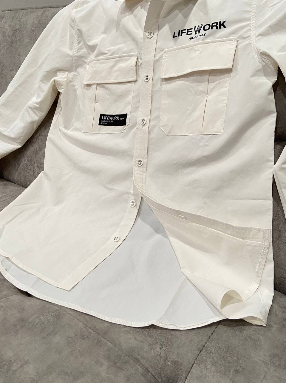 Áo Sơ Mi LifeWork Logo Two-Pocket Shirt White/Cream LW245SR305