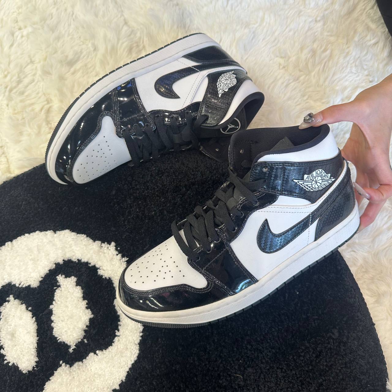 Giày Nike Air Jordan 1 Mid Carbon Fiber ** [DD1649 001] [ O ]