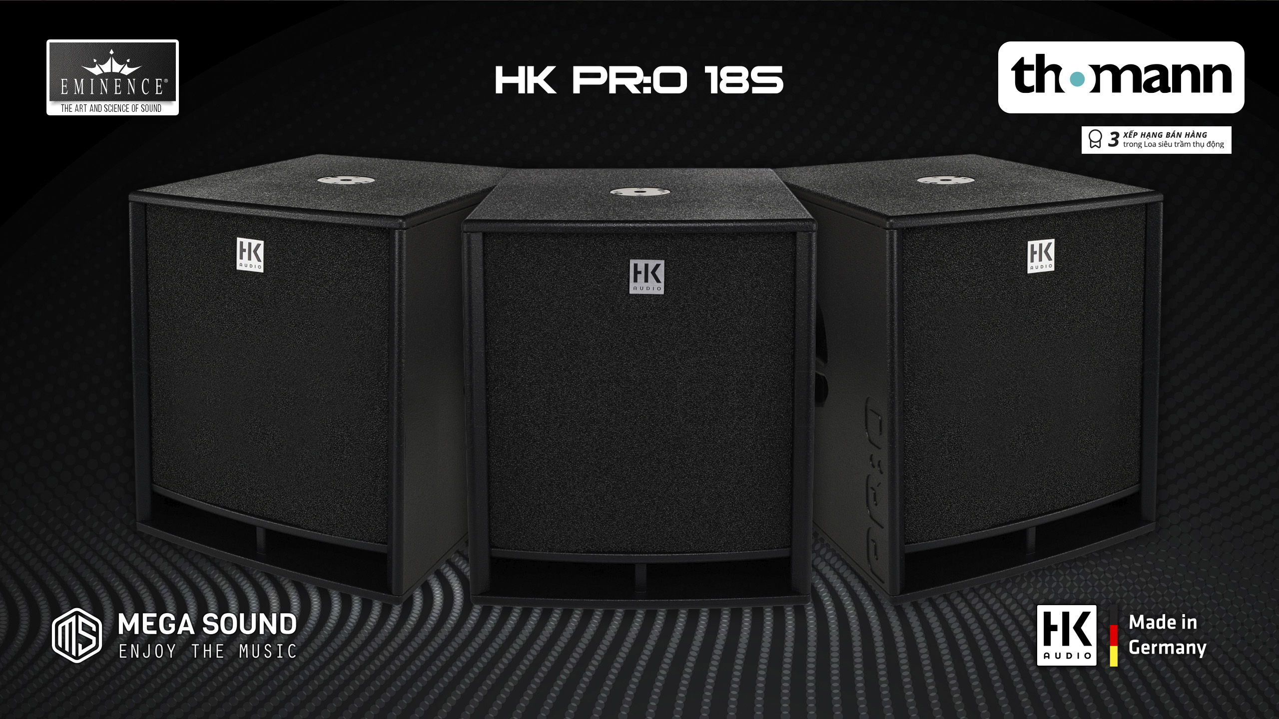 HK PR:O 18S - Top 3 xếp hạng bán hàng loa siêu trầm thụ động bởi Thomann