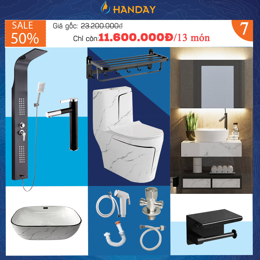 Sale 50%] Combo Thiết Bị Vệ Sinh Handay 07