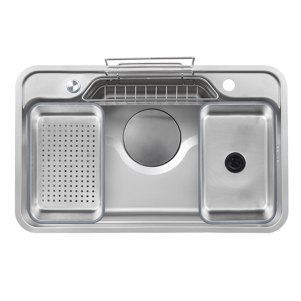 Bề mặt LINEN dập nổi màu bạc kháng xước và phủ Nano Ceramic chống bám dầu mỡ