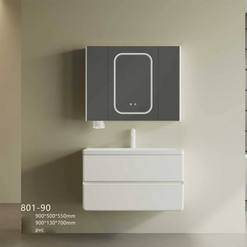 Bộ tủ chậu lavabo 801 phù hợp phòng tắm hiện đại nhà phố chung cư