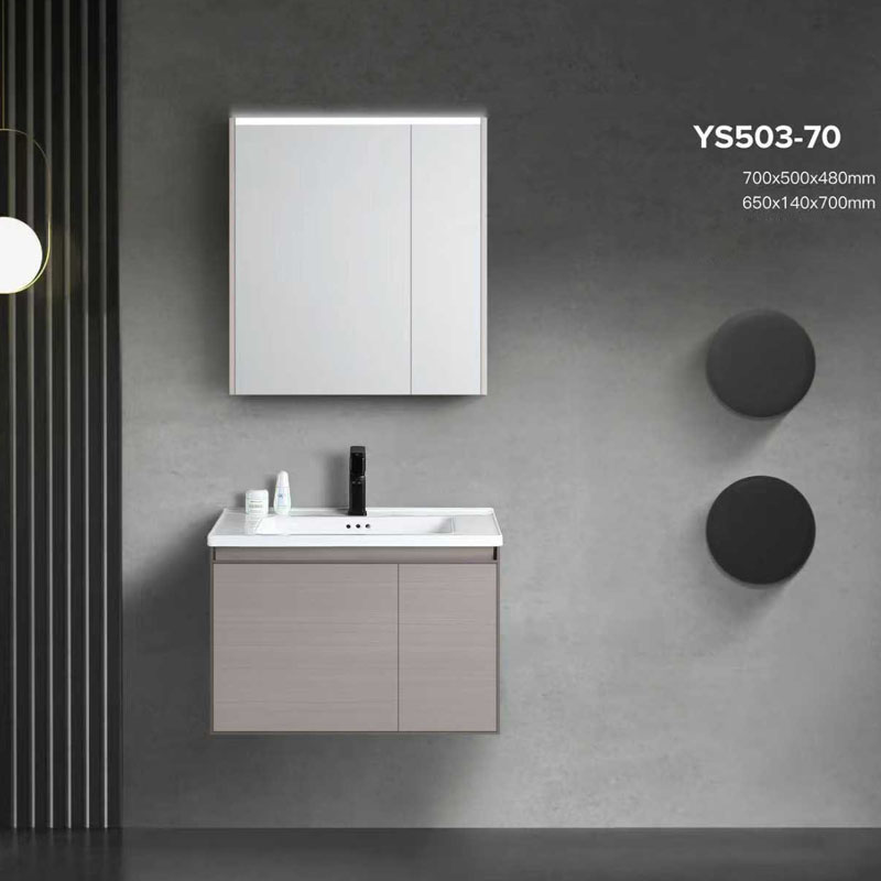 Bộ tủ chậu lavabo 503 nhựa PVC nguyên sinh bền đẹp cho phòng tắm