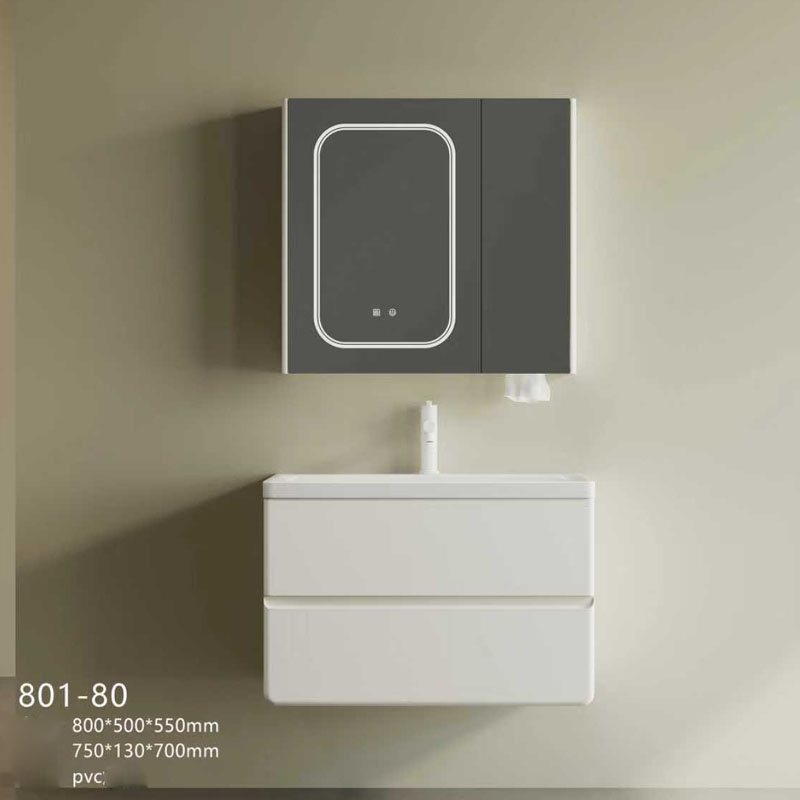 Bộ tủ chậu lavabo 801 chất liệu PVC chống nước thiết kế hiện đại