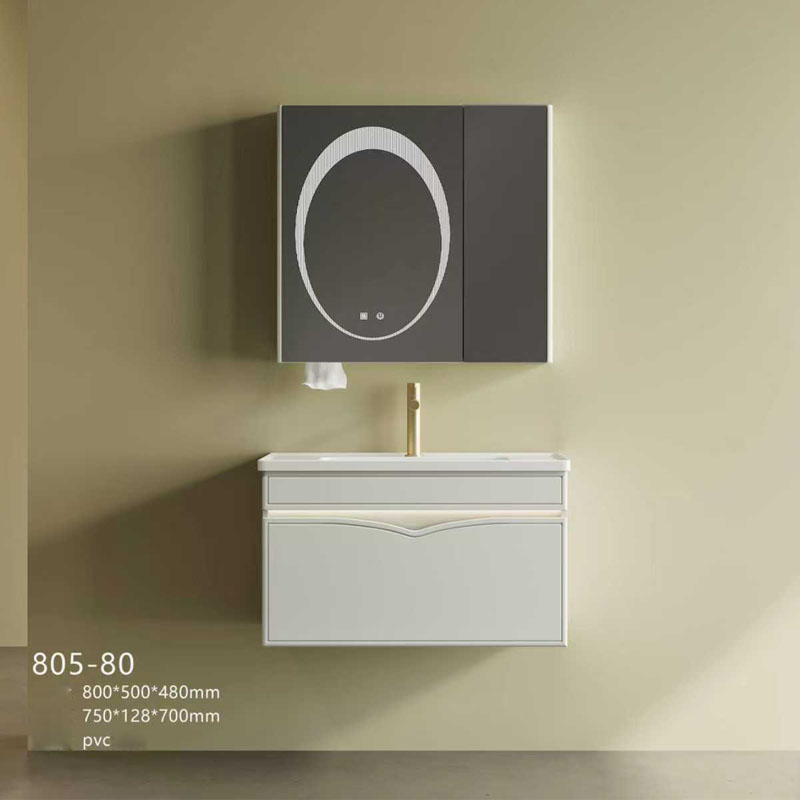 Bộ tủ chậu lavabo 805 PVC chống nước 100% thiết kế hiện đại