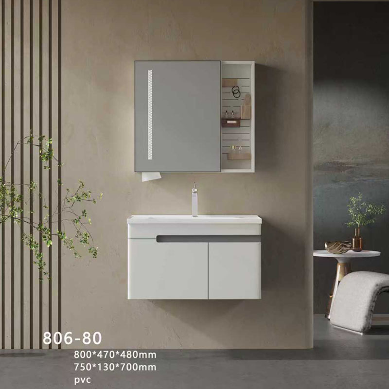 Bộ tủ chậu lavabo 806 PVC cao cấp thiết kế hiện đại chống nước