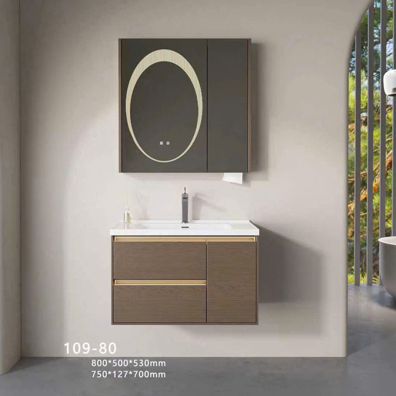 Bộ tủ chậu lavabo inox YS109 thiết kế hiện đại cho phòng tắm