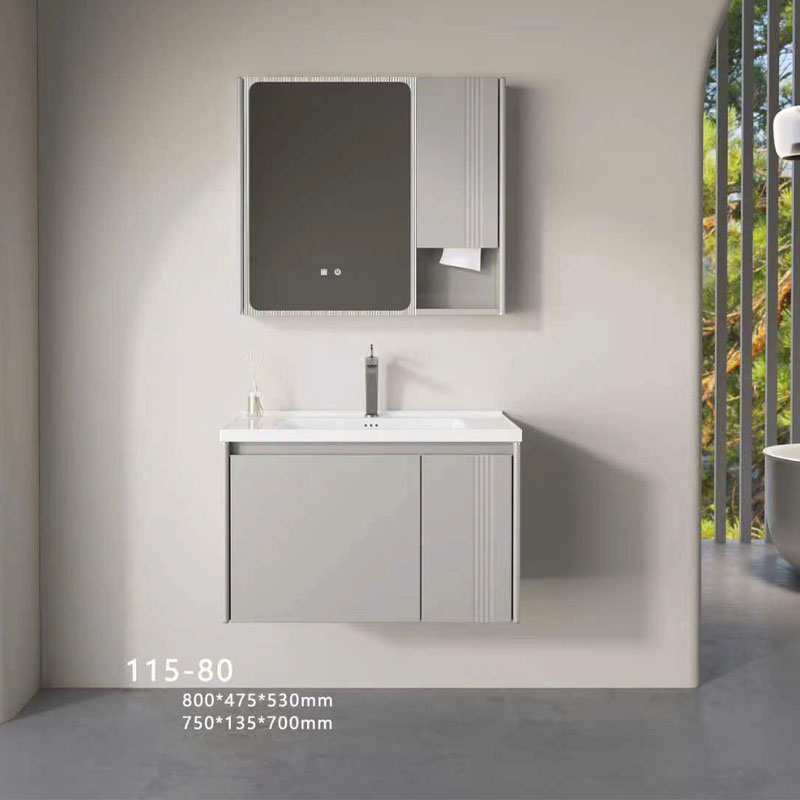 Bộ tủ chậu lavabo inox YS115 kiểu dáng hiện đại cho phòng tắm