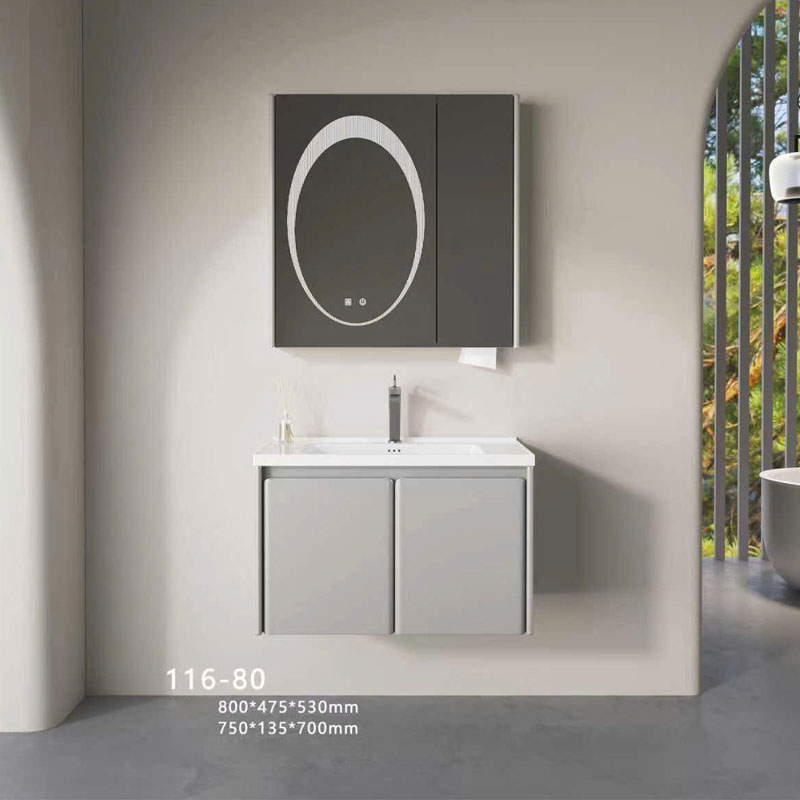 Bộ tủ chậu lavabo inox YS116 thiết kế hiện đại cho phòng tắm