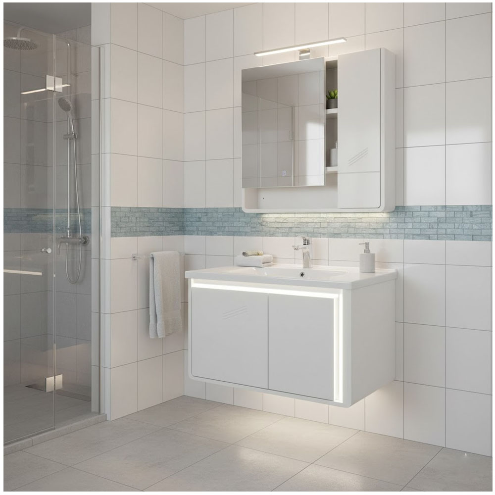 Bộ tủ chậu lavabo nhà tắm KBS305 nhựa PVC cao cấp