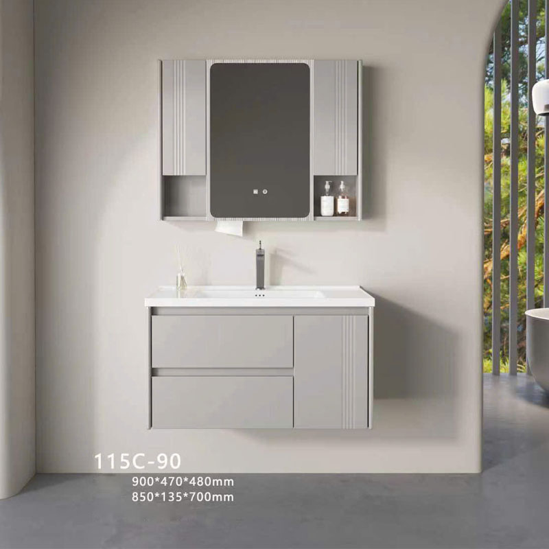 Bộ tủ chậu lavabo YS115C làm từ inox 304 không gỉ chống nước