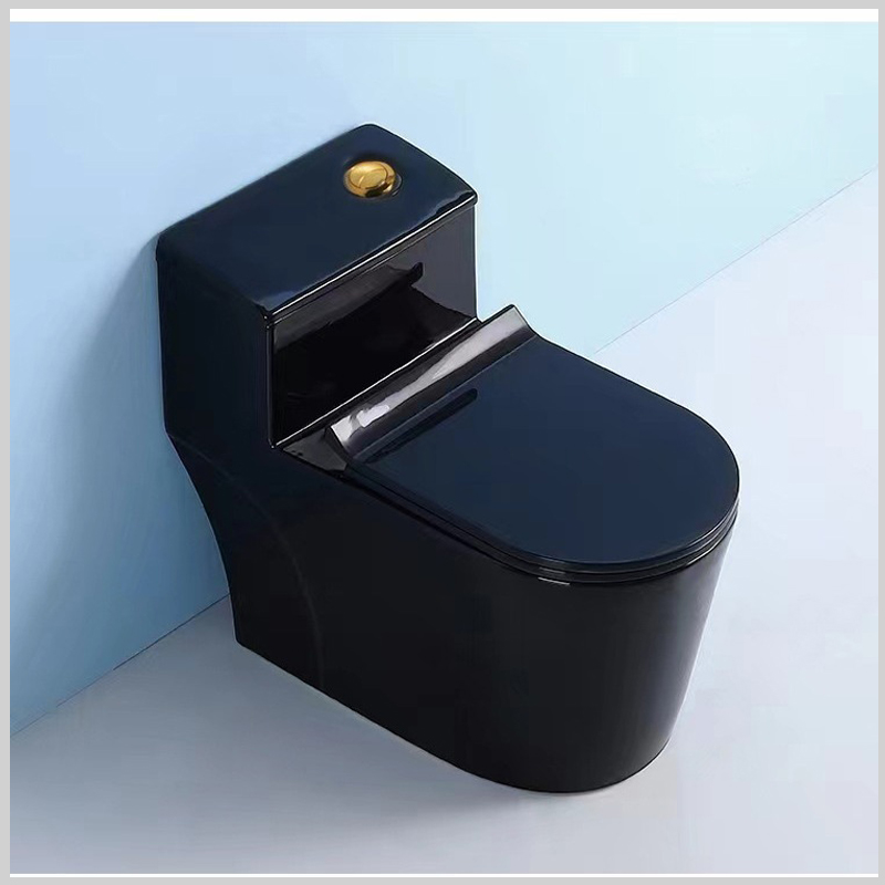 Bồn cầu một khối CR6608 màu đen, thiết kế hiện đại