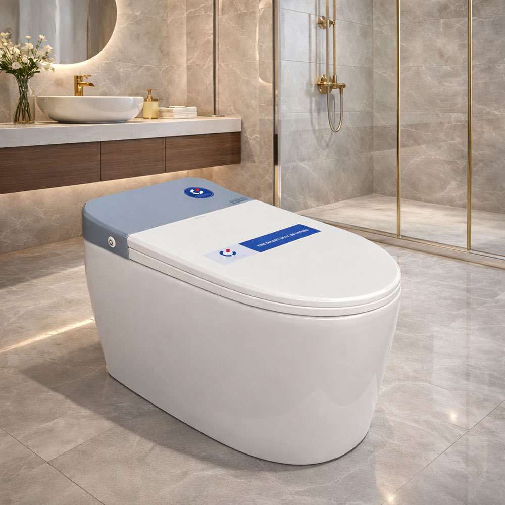 Bồn cầu đá chân không cao cấp R6808 thiết kế liền khối sang trọng