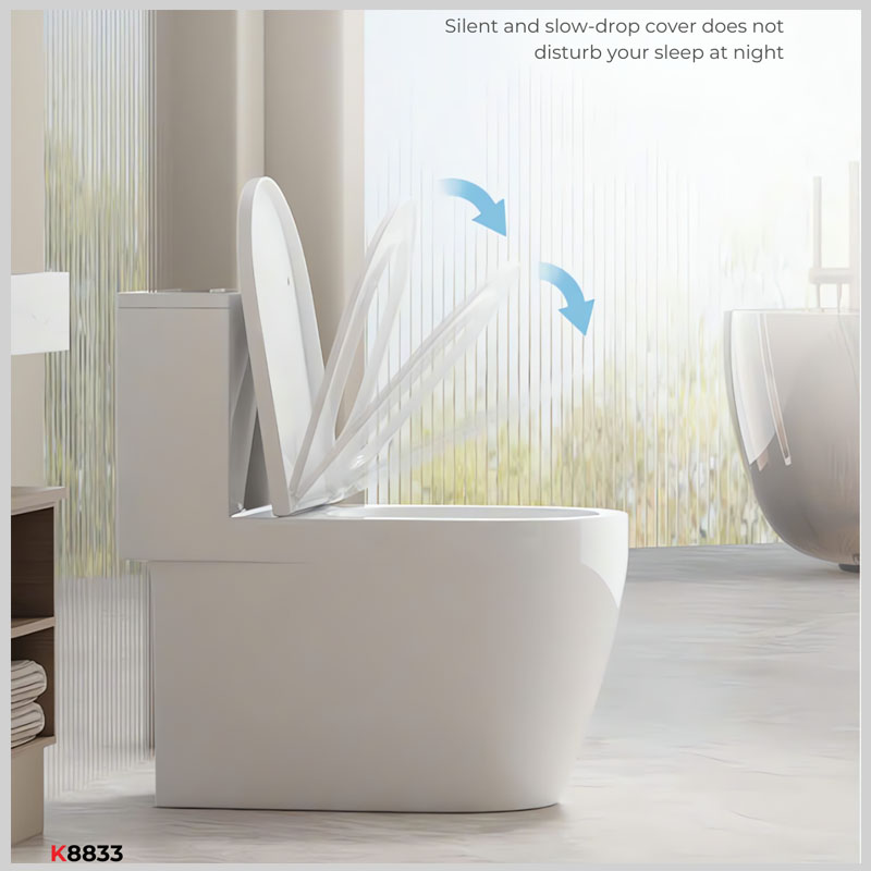 Nắp bồn cầu UF chống xước, đóng êm KRASIC K-8833B