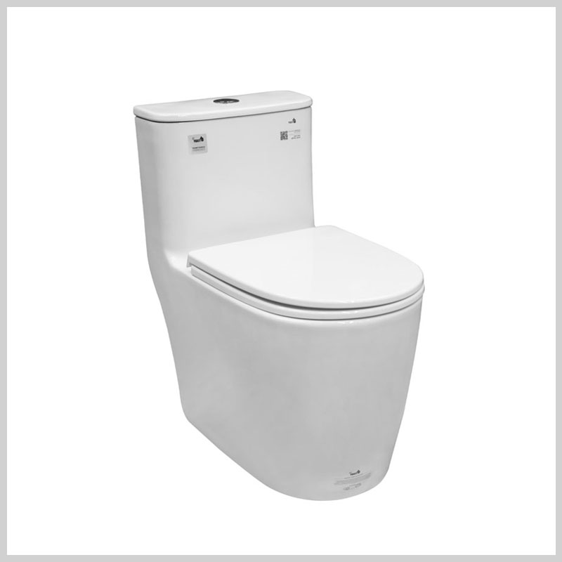 Bồn cầu liền khối KL156 công nghệ xả xoáy TD, chống bám bẩn, men Nano Platinum