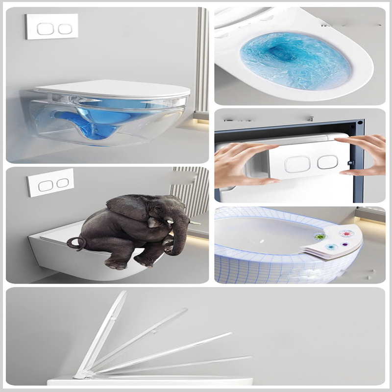 Hệ thống xả xi-phông mạnh mẽ, xả sạch chỉ trong một lần của TEADY BT-8014