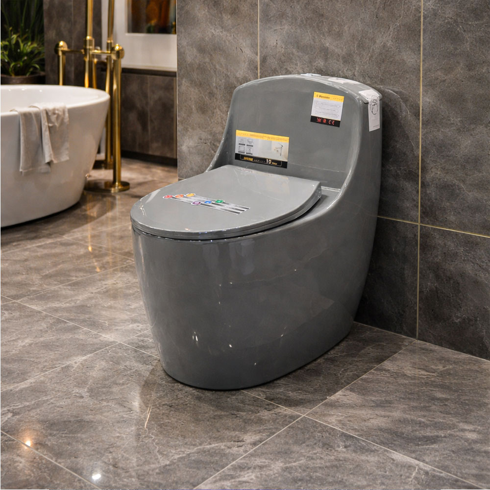 Bồn cầu trứng màu xám mờ R36 Gray phủ men Nano kháng khuẩn