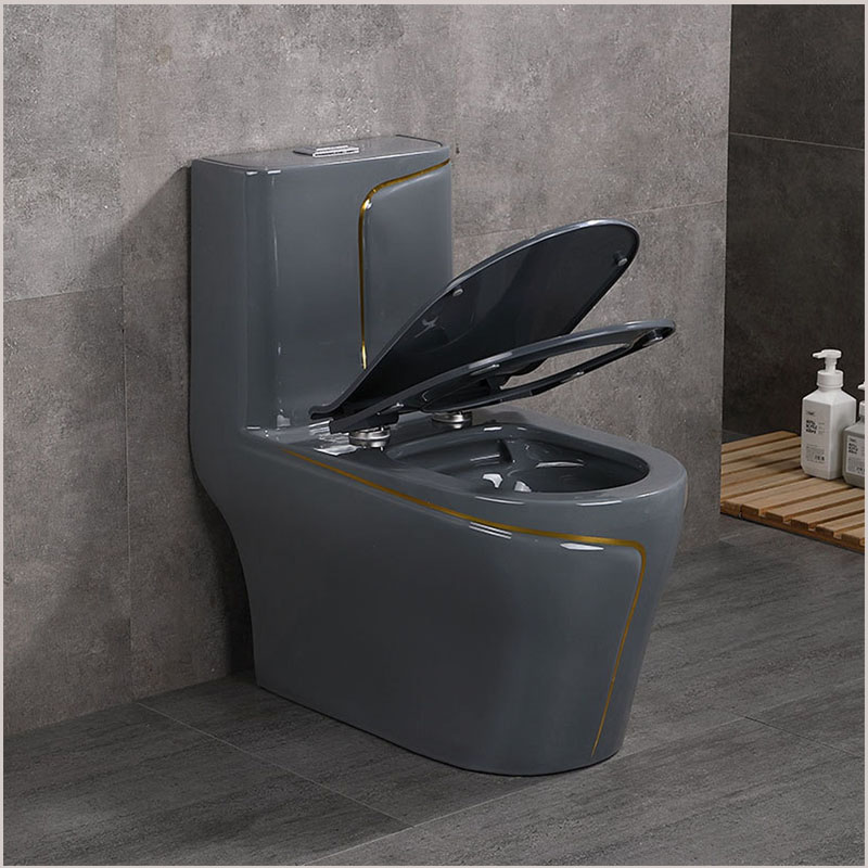 Bồn cầu xám nguyên khối xả đẩy xả xoáy thuộc Combo X203