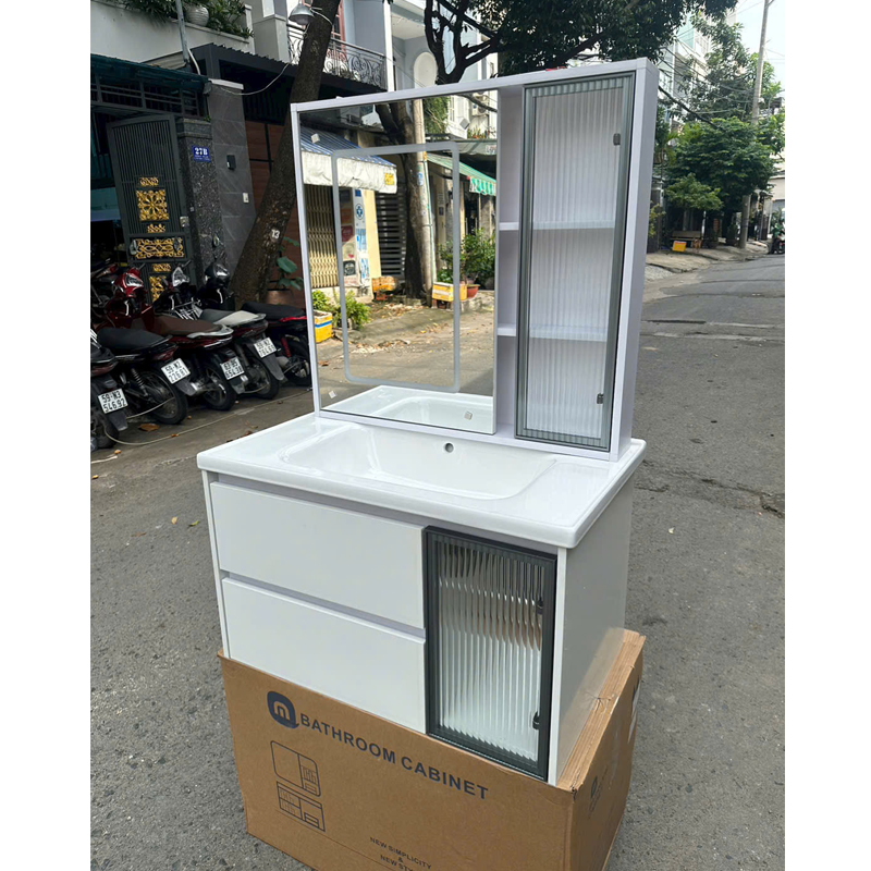 Chất liệu nhựa PVC chống nước của tủ chậu VH706