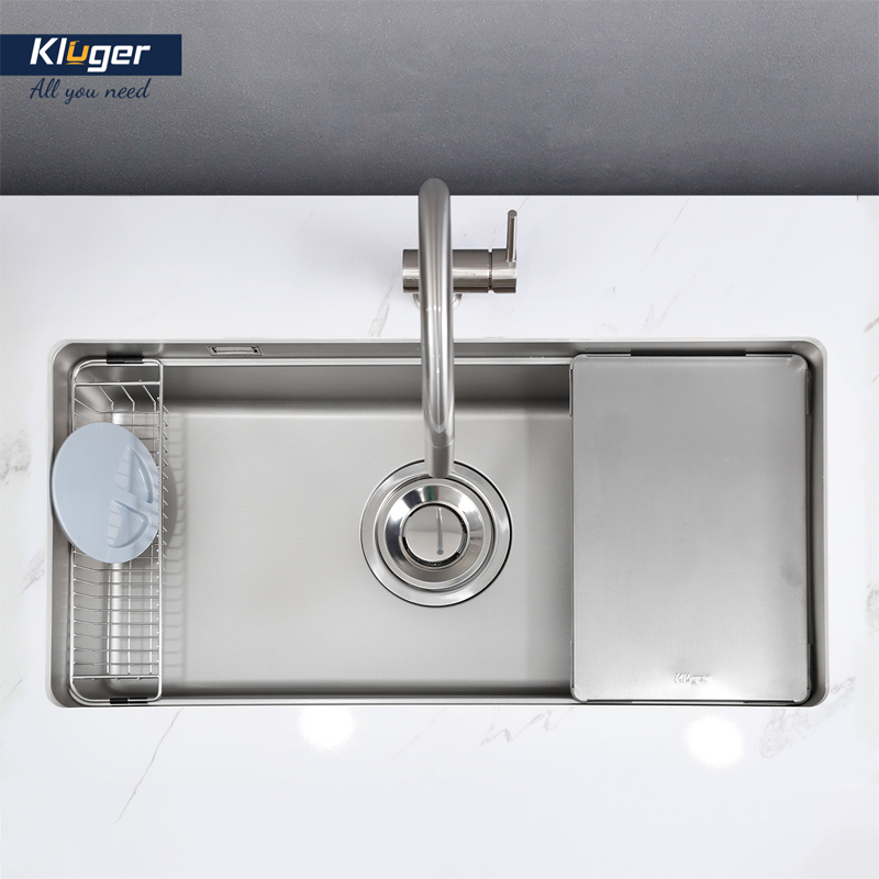Chậu bếp Kluger KU8844FS Plus bề mặt LINEN chống xước