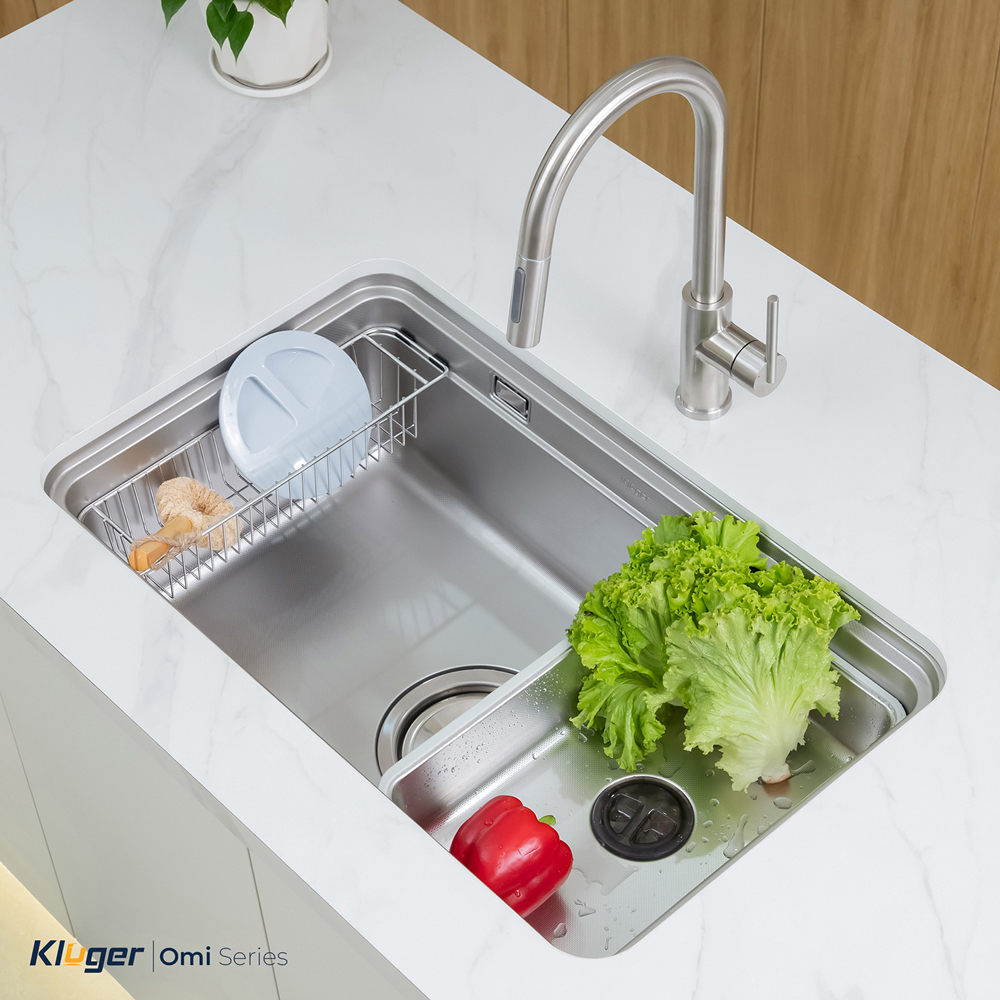 Chậu rửa bát 1 hố Kluger KO7847FS Plus thiết kế hiện đại bộ sưu tập OMI Series