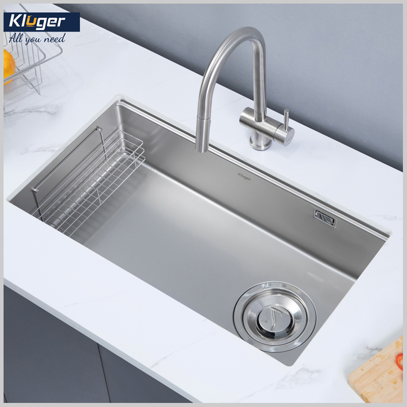 Chậu rửa bát 1 hố Kluger KY7545FS chống xước bề mặt LINEN